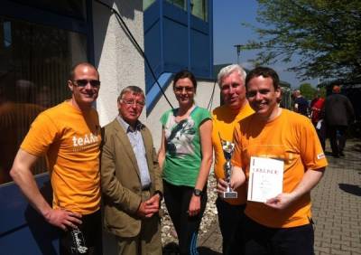 Nach der Ehrung fr den 4. Platz