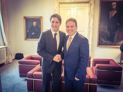 Treffen mit dem kanadischen Premierminister Justin Trudeau